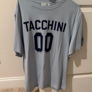 Sergio Tacchini Sky Blue Tee with Navy Print
